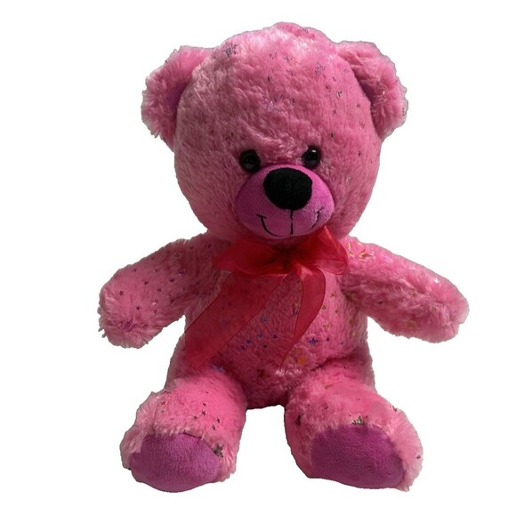 BMI Merchandise Other - Pink Sparkly Star Bear Plush BMI Merchandise 10 Inches Tall Stuffed Animal